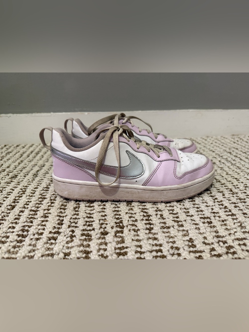 Nike Purple Silver Dunks 6 Youth